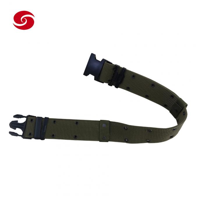 Olive Green Color Nylon Military Army Webbing Belt with POM Buckle