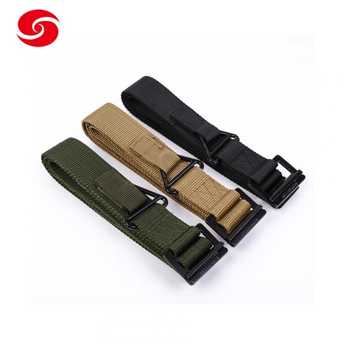 Army Double Layer Military Belt with Alloy Buckle for Training