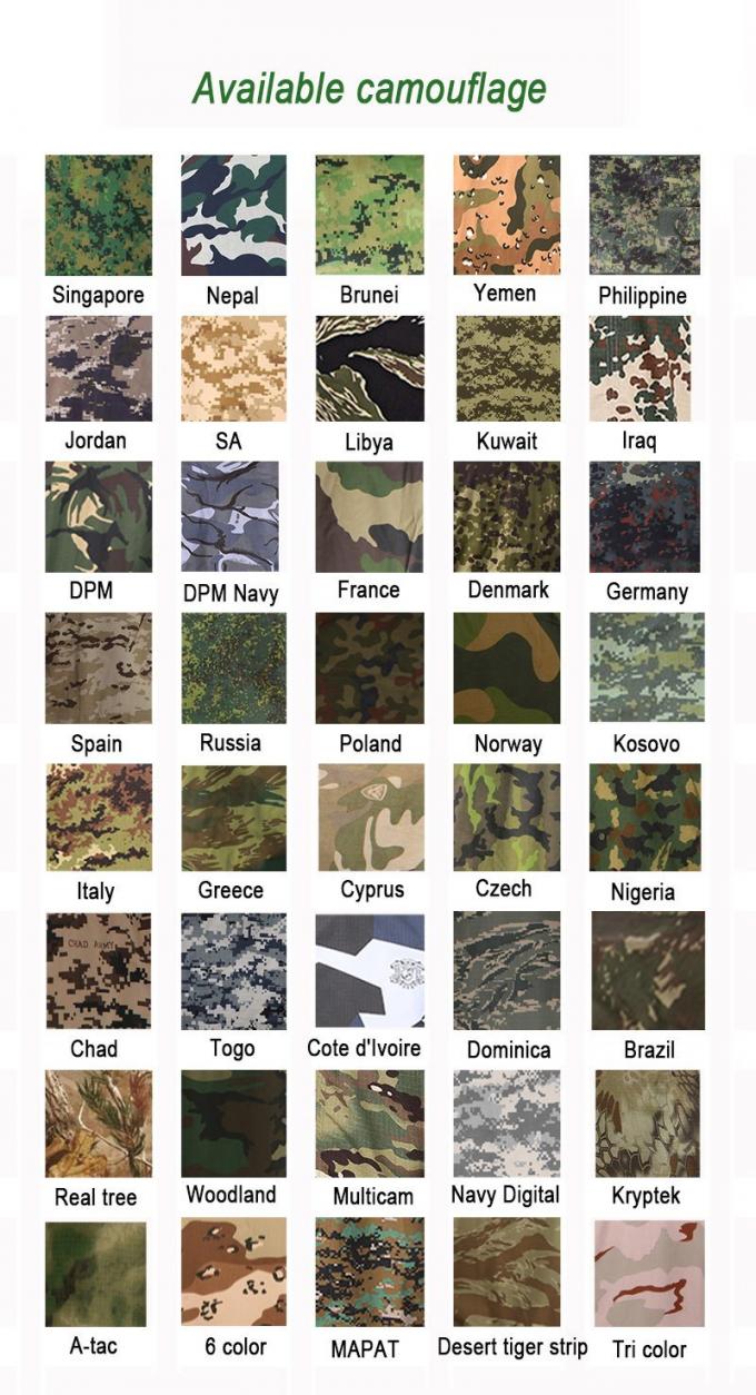 Military Poland Nylon Camouflage Printed Bag Fabric