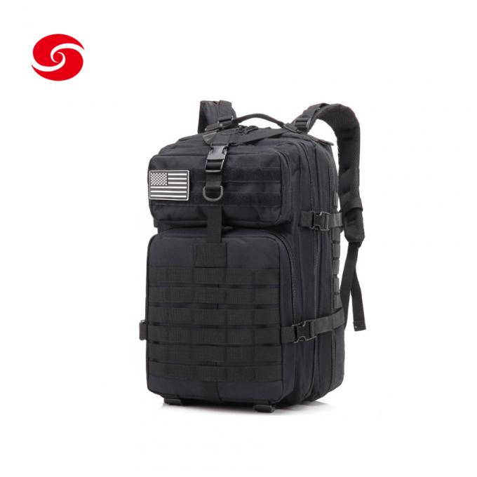 Custom Black Waterproof Military Combat Molle Assault Backpack