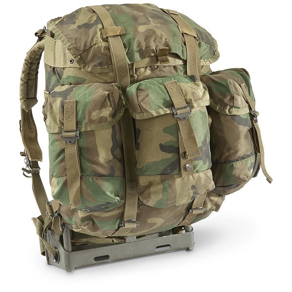 Us Woodland Military Backpack Army Field Bag 40L Alice Pack