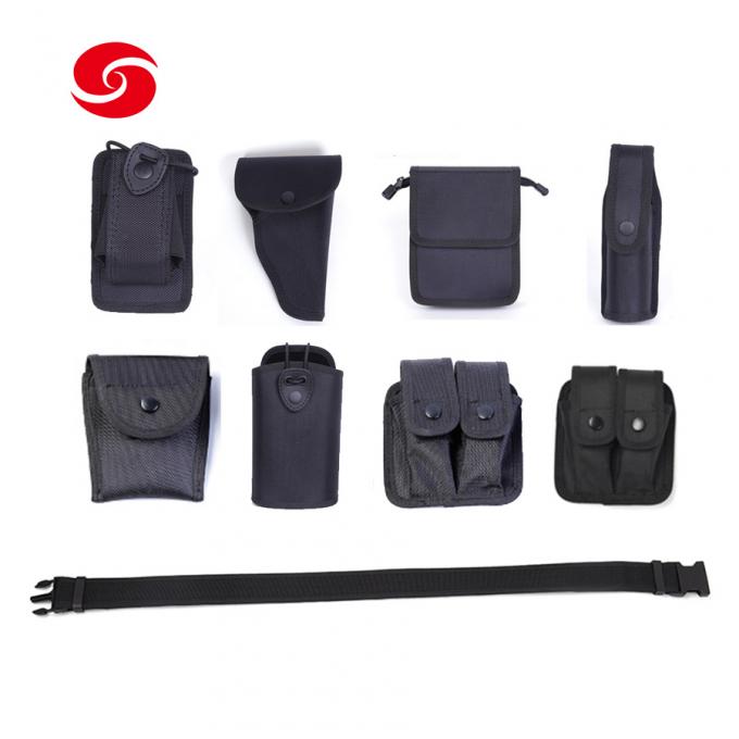 Whole Set Multifunction Nylon Police Duty Utility Belt with Holster and Tool Pouches