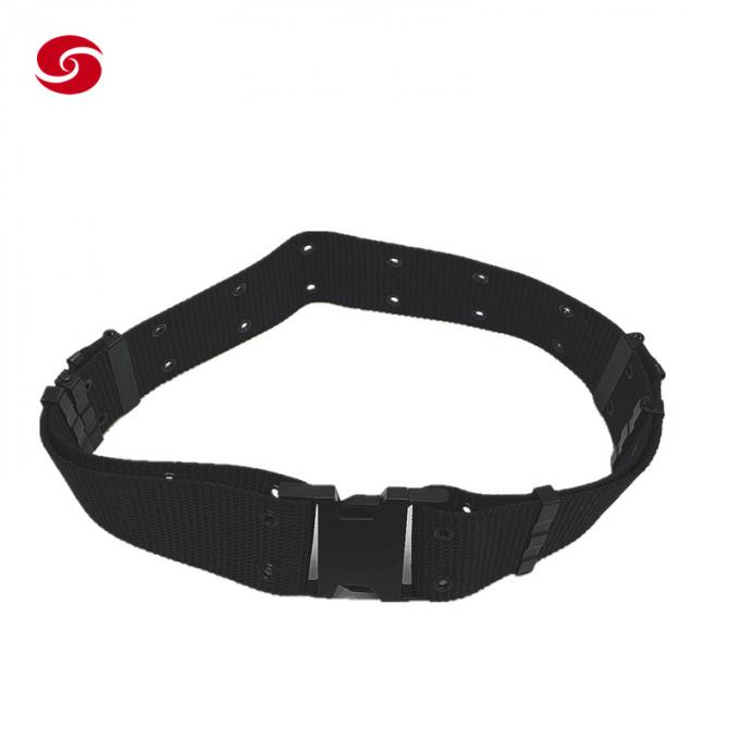 Men Spot Waist Fabric Webbing Traveling Durable Tactical Military Army Police Belt with Buckle