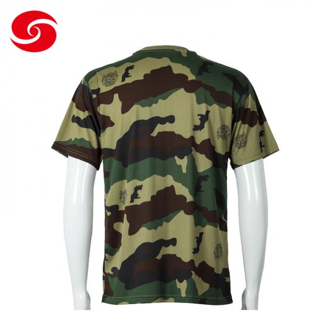 Africa Market Customized Cotton Woodland Camouflage T-Shirt