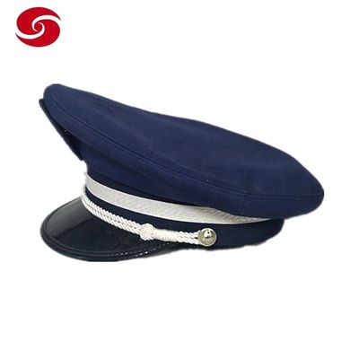 Men Army Officer Hat Military Uniform Hats With Chin Strap Military Peaked Officer Cap
