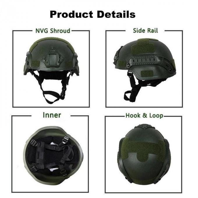 Nij Iiia Protective Mich Ballistic Military Army Police Aramid Bulletproof Helmet