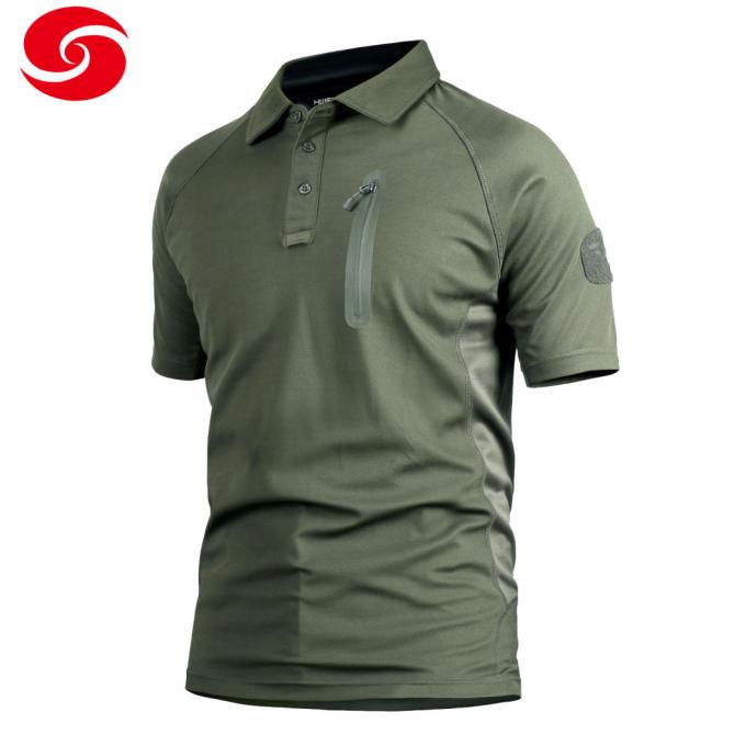 Water Repellent Quick Dry Military Combat Polyester Polo Shirt
