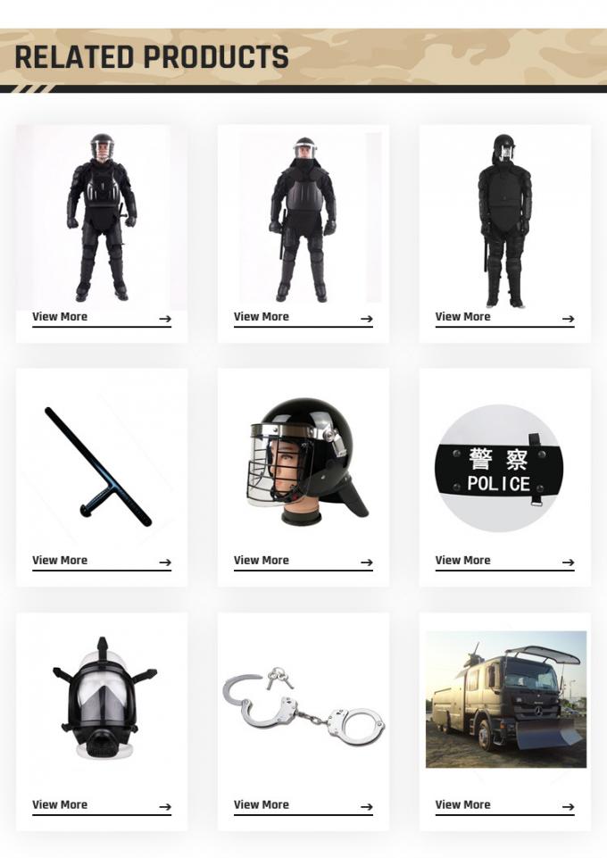 Black Customized Military Police Army Armor Riot Gear Full Body Armor Anti Riot Suit