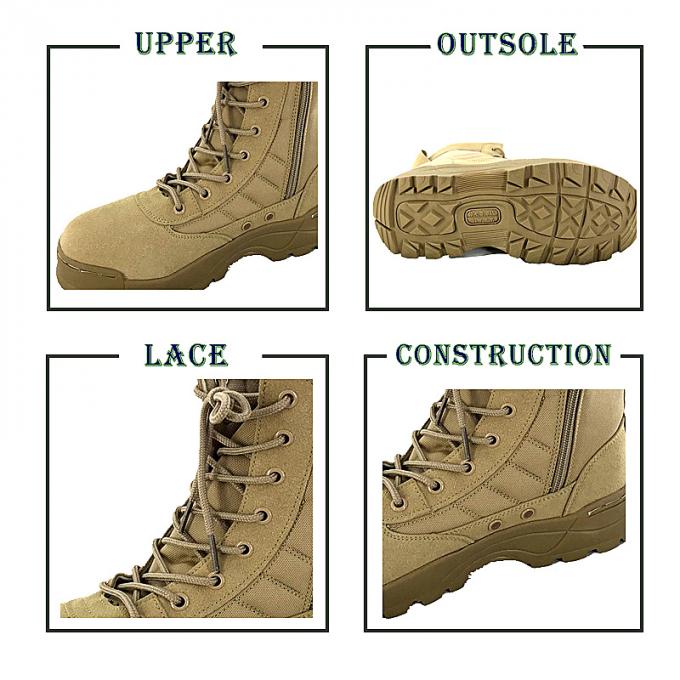 Stock Light Leather Swat Hiking Desert Military Tactical Boots