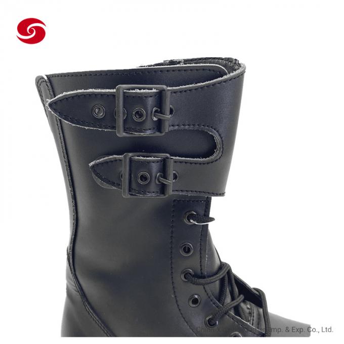 Military Tactical Police Leather Boots for Army Solider