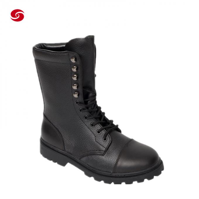Black Tactical Boots/Army Boots/Combat Boots/Men Shoes Boots/Solider Boots/ Leather Boots/Police Boots