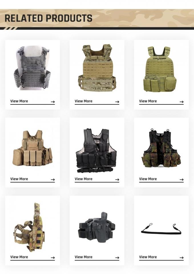 Military Customized Camouflage Polyester Tactical Plate Carrier Vest