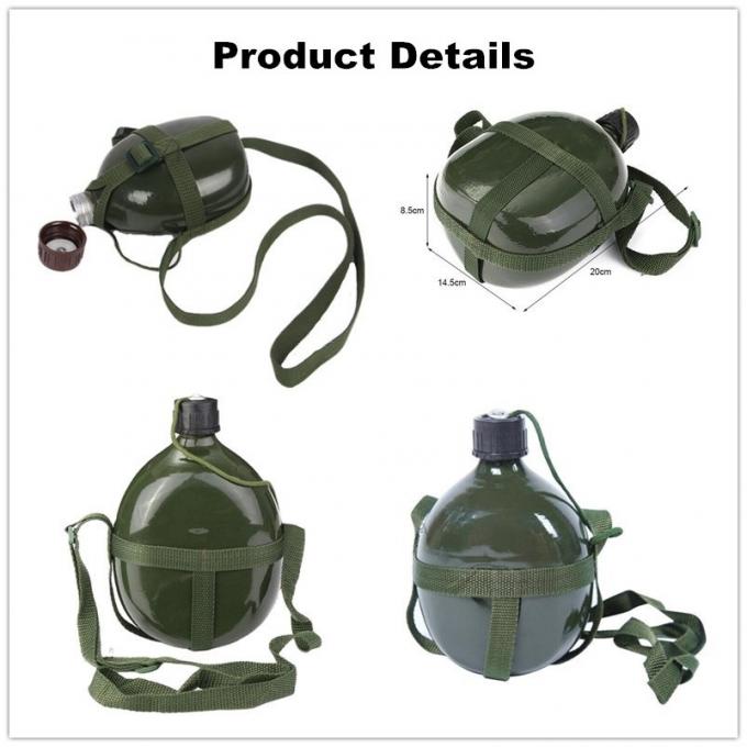 Green Us Style Aluminum Army Water Kettle for Outdoor
