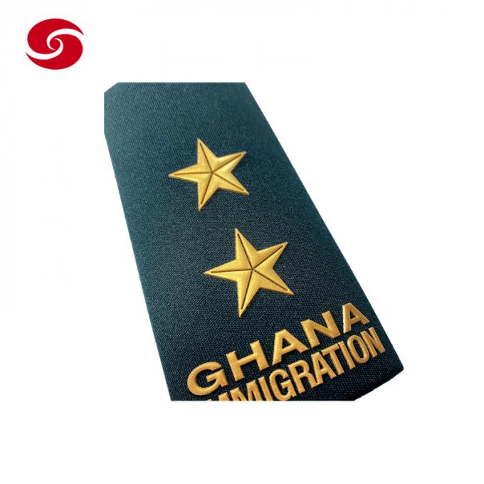 Ghana Africa Military Parade Officer Dress Uniform Rank Shoulder Army Print Badge