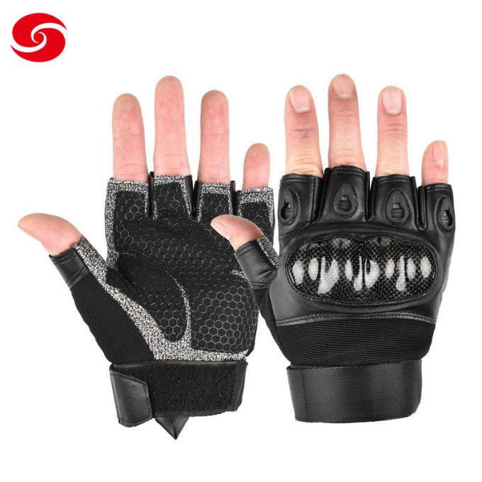 Tactical Polyester Nylon Half Finger Cut Resistant Gloves