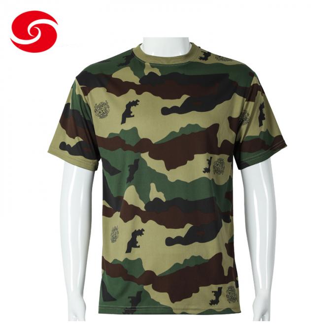 Africa Market Customized Cotton Woodland Camouflage T-Shirt