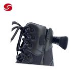 Black Leather Combat Tactical Military Army Police Outdoor Travel Training Boots