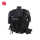                                  Black Police Security Tactical Vest Multifunctional Airsoft Vest             