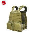                                  Multifunctional Pouches Laser Cut Army Green Military Police Tactical Molle Vest             