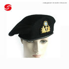 Wool Military Beret Cap With Embroidery Emblem Cusomize Color