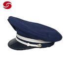 Men Army Officer Hat Military Uniform Hats With Chin Strap Military Peaked Officer Cap