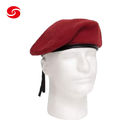 Flat Top Comfortable Wool Military Beret Hats For Women Multi Color