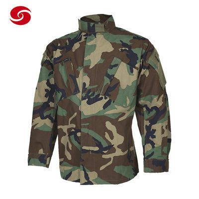 Woodland Camouflage Print Army Combat Military Uniform Polyester / Cotton