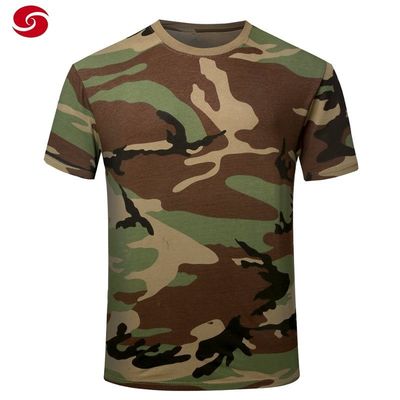 Army British Camouflage Breathable Military Tactical Shirt Round Neck T Shirt