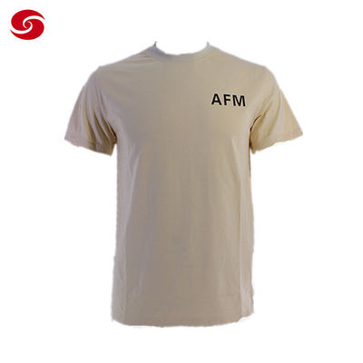 AMF Long Printed Cotton Military Tactical Shirt Round Neck Polo T Shirt