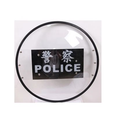 Plastic Safe Anti Riot Shield Anti Riot Equipment For Police Round Shape