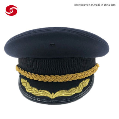 54-60cm Hand Made Officer Peaked Hat Tweed Street Wear Uniform Grade