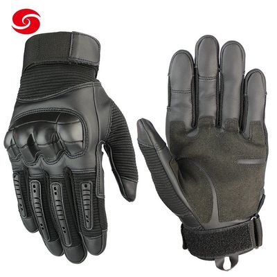 Black Nylon Windproof Military Tactical Gloves With Fingers For Man