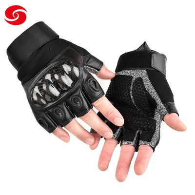 Tactical Polyester Nylon Half Finger Gloves Cut Resistant