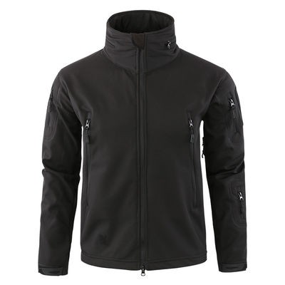 Waterproof Soft Shell Outdoor Jacket Man Zipper Pockets