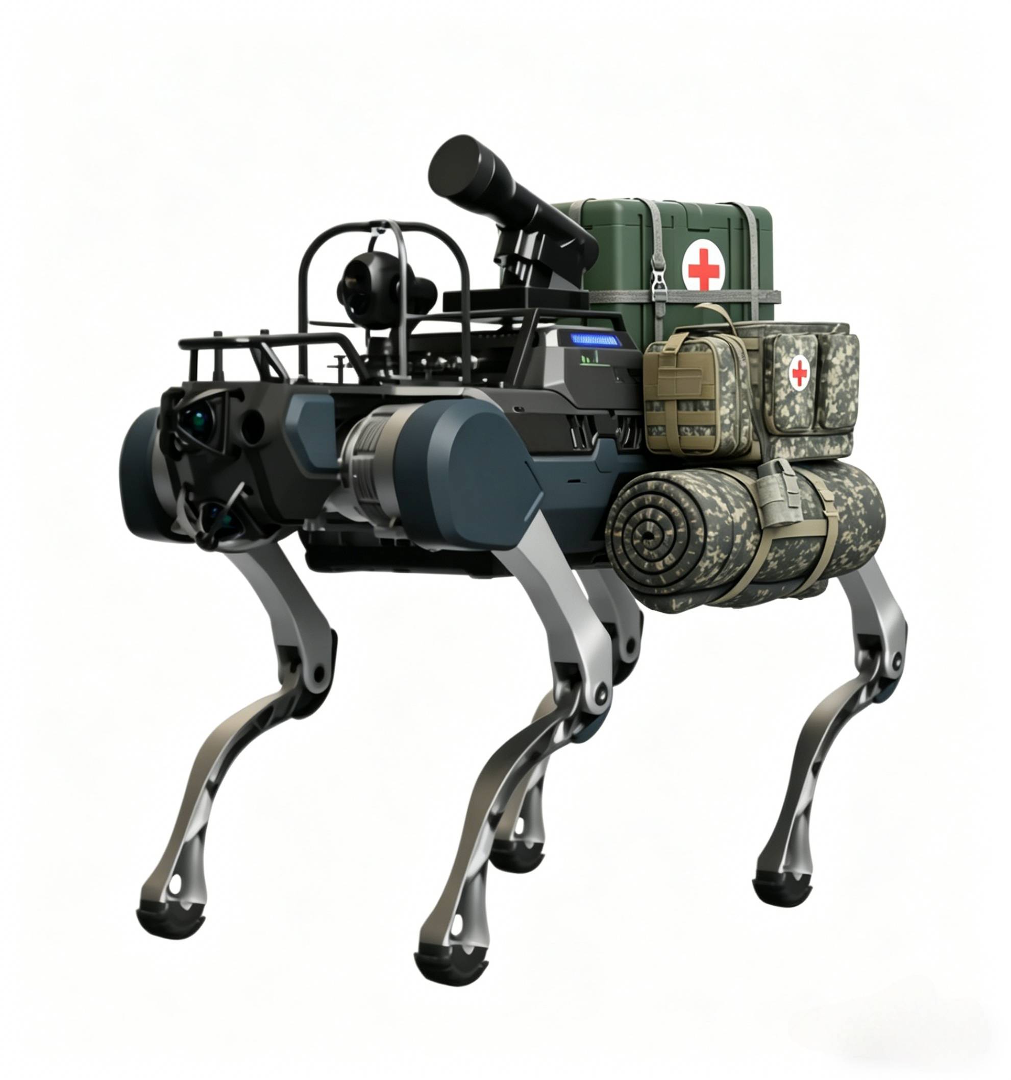 Large EOD legged robot with robotic arm and dual-spectrum gimbal
