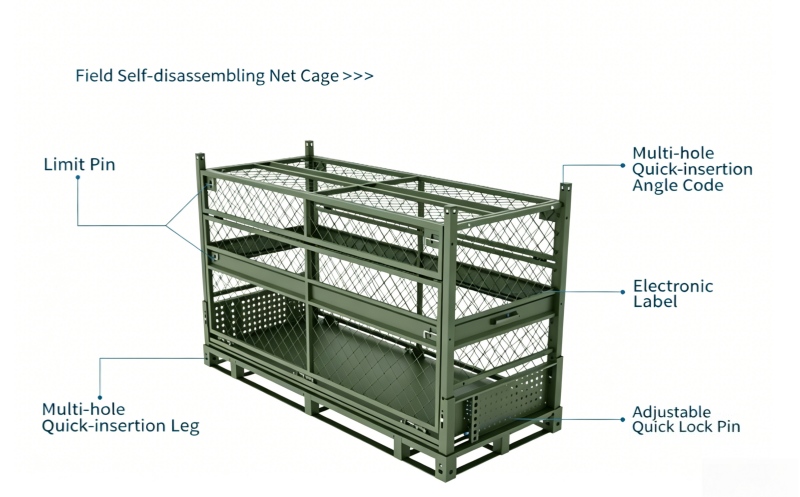 Foldable Military Storage Cage